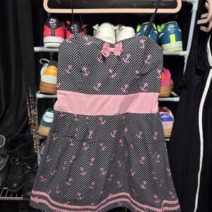 Sourpuss Pink Anchor Polka Dot Dress XL